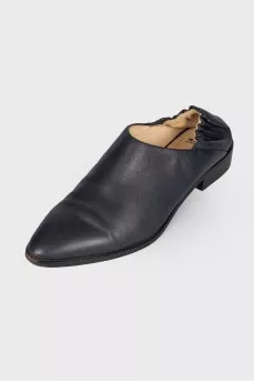 Leather shoes on the backstage