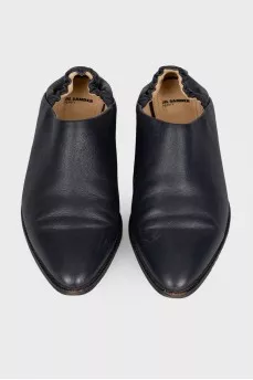 Leather shoes on the backstage