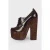 Suede high-rise ankle boots