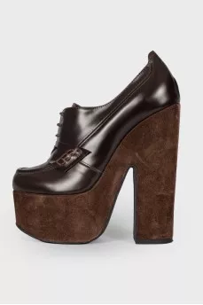 Suede high-rise ankle boots