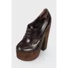 Suede high-rise ankle boots