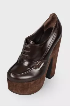 Suede high-rise ankle boots