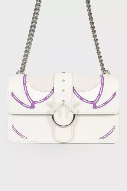 Bag with branded fastener and inserts with a logo