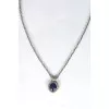 A pendant with a steel chain