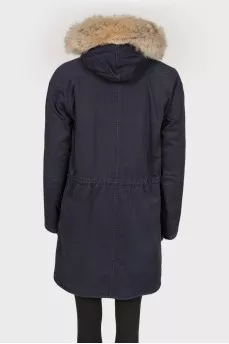 Jacket with rabbit fur