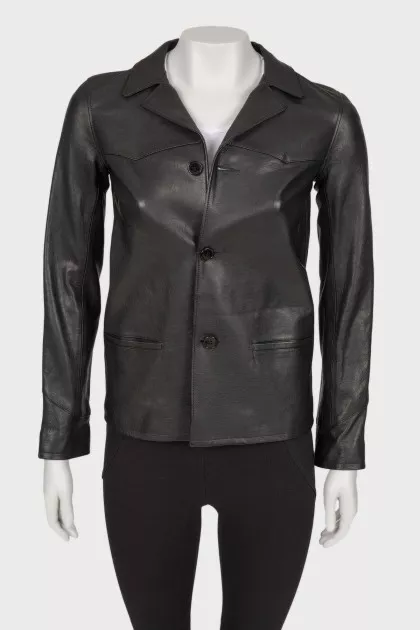 Leather black jacket