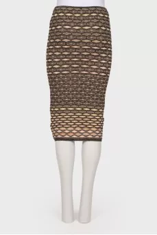 Textured skirt with lurex
