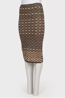 Textured skirt with lurex