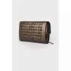 Wicker leather wallet