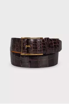 Textured leather belt