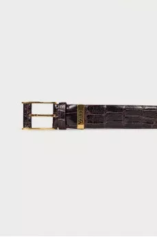 Textured leather belt
