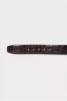 Textured leather belt