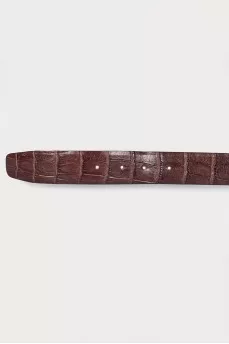 Crocodile leather belt