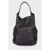 Leather bag with tassels
