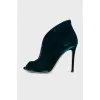 Velour emerald shoes