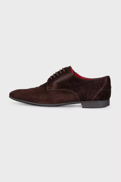 Male suede brown shoes