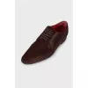 Male suede brown shoes