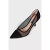 Suede translucent shoes