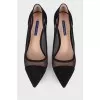 Suede translucent shoes