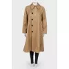 Mustard single-breasted trench coat