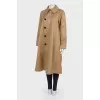 Mustard single-breasted trench coat