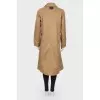 Mustard single-breasted trench coat