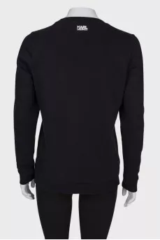 Sweatshirt with branded appliqué