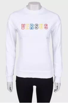 Sweatshirt with logo appliqué