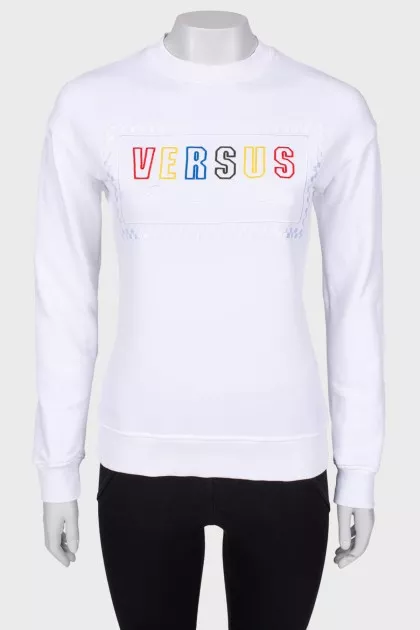Sweatshirt with logo appliqué