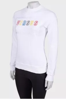 Sweatshirt with logo appliqué