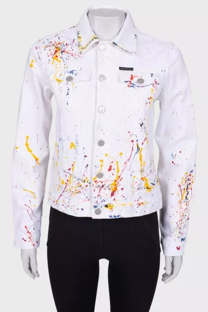 Shirt with paint splatter print