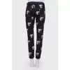 Skull print jeans