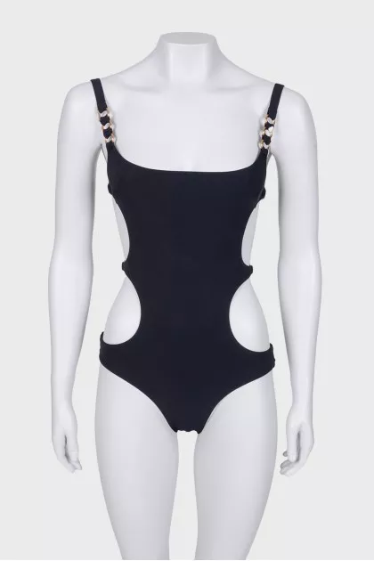 Black swimsuit with tag
