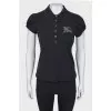 Black T -shirt with application