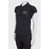 Black T -shirt with application
