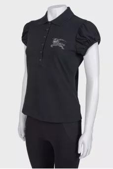 Black T -shirt with application