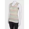 Striped wool top