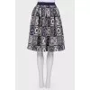Textured skirt with a pattern