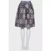 Textured skirt with a pattern