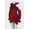 Black-red dress with open shoulders