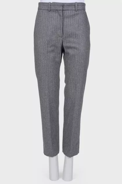 Striped woolen pants with tag