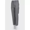 Striped woolen pants with tag