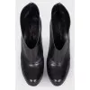 Leather ankle boots with stiletto heels