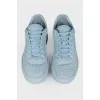 Light blue perforated sneakers