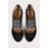 Glitter suede sandals