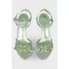 Sandals with rhinestone appliqué