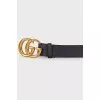 Belt with logo buckle