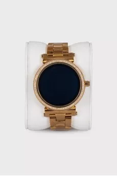 Smart watch in golden color