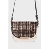 Black and white bag with pony skin