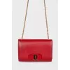 Red chain bag